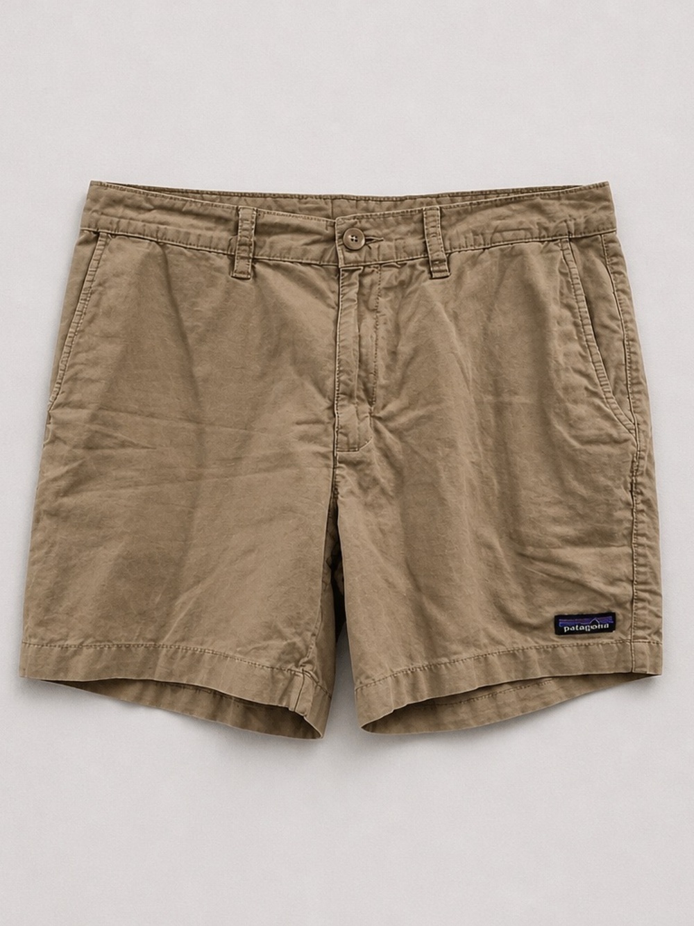 Patagonia Men’s Tan Flat-Front Cotton Shorts